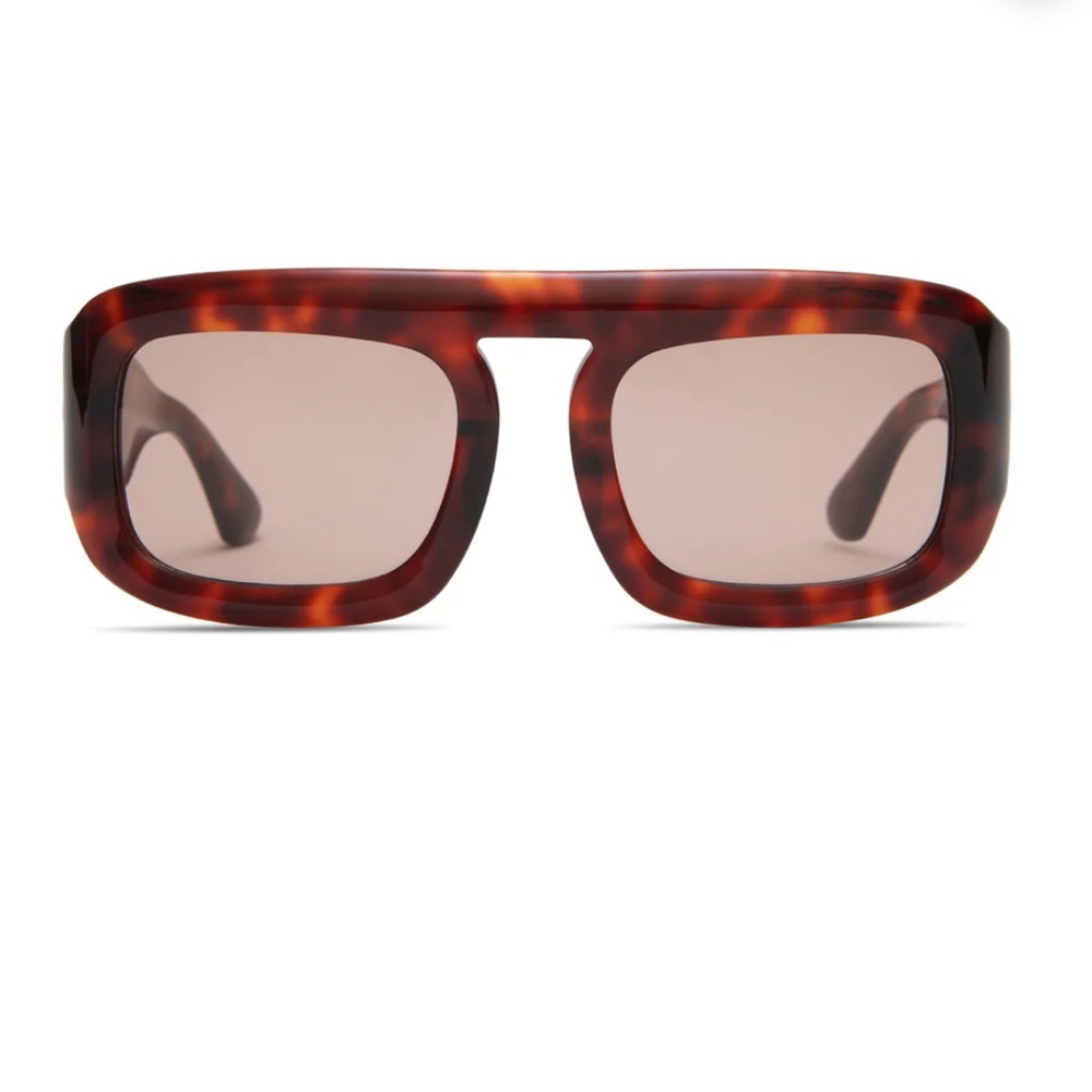 Tortoiseshell Rectangular Sunglasses - Brown